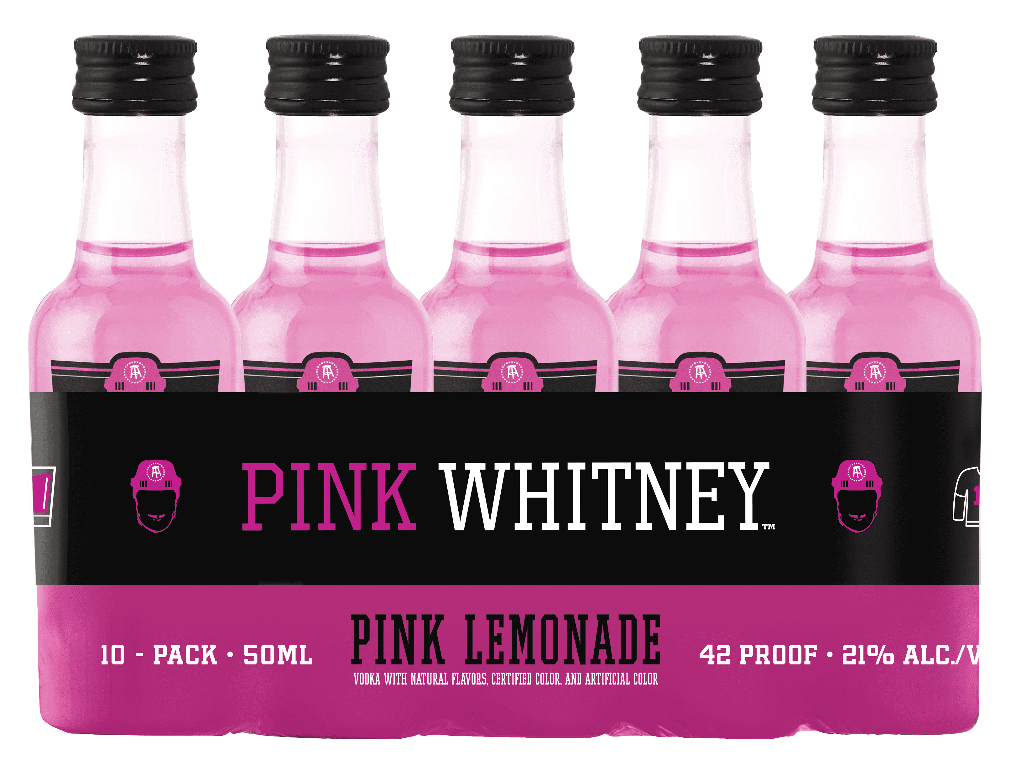 Pink Whitney Lemonade Flavored Vodka, 10 Pack, 50ml Plastic Bottles, 21 ...