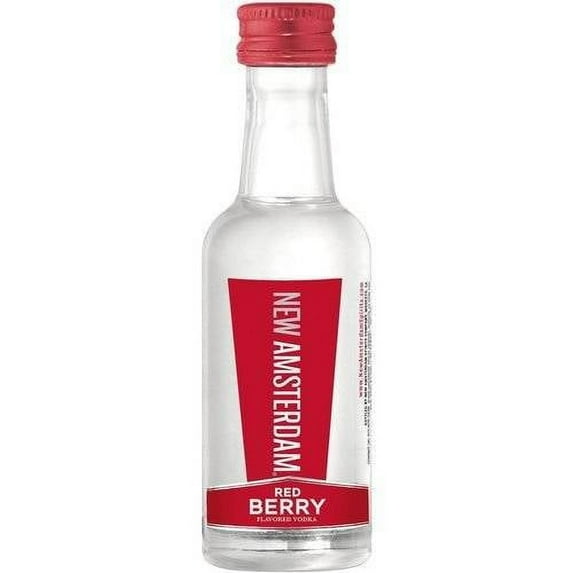 New Amsterdam Red Berry Flavored Vodka, 50ml Bottle, 35% ABV
