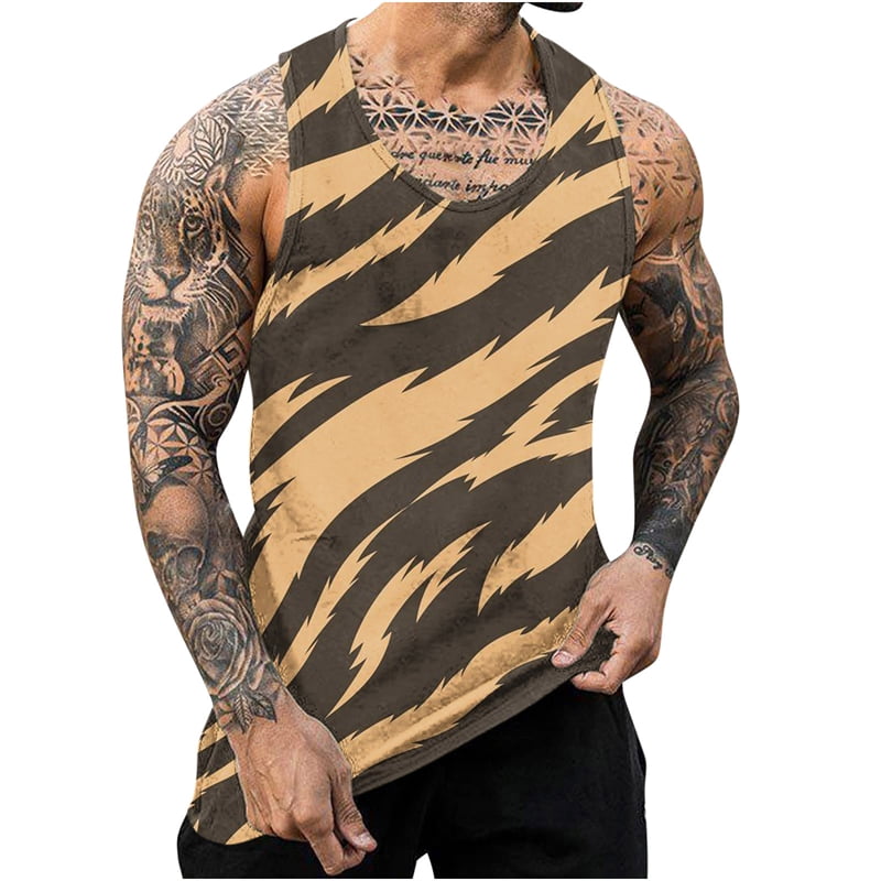 New Animal Leopard Print Sleeveless 3D Printing Tank Top Casual Wear