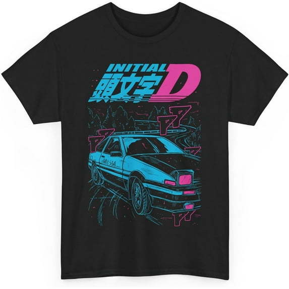New Anime Initial D T-Shirt Fujiwara Tofu Shop Merch Casual Short Sleeved T Shirt Unisex Tee
