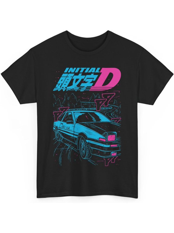 New Anime Initial D T-Shirt Fujiwara Tofu Shop Merch Casual Short Sleeved T Shirt Unisex Tee