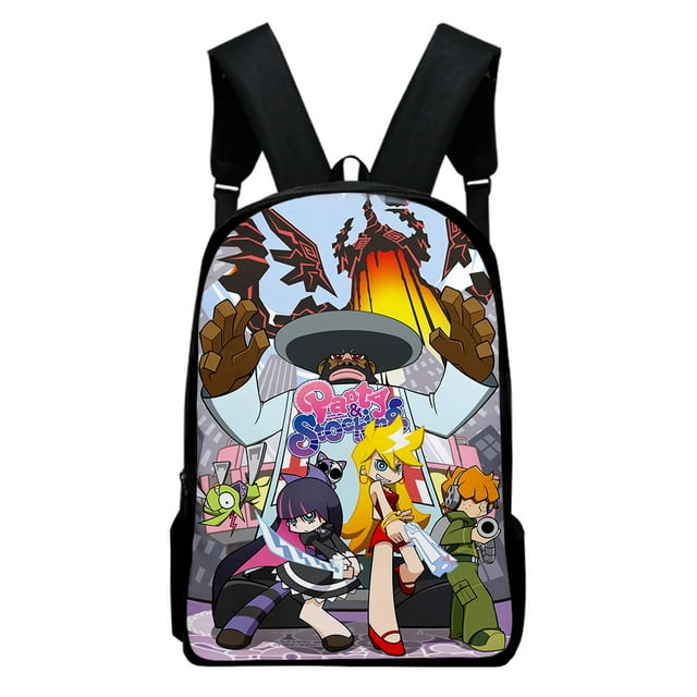 New Anime NEW PANTY AND STOCKING 3D Print Zipper Backpack Waist Bag Work Travel Backpack For Gift