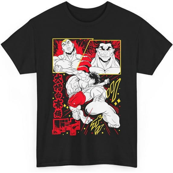 New Anime T-Shirt Merch Hanma Baki Casual Short Sleeved T Shirt Unisex Tee