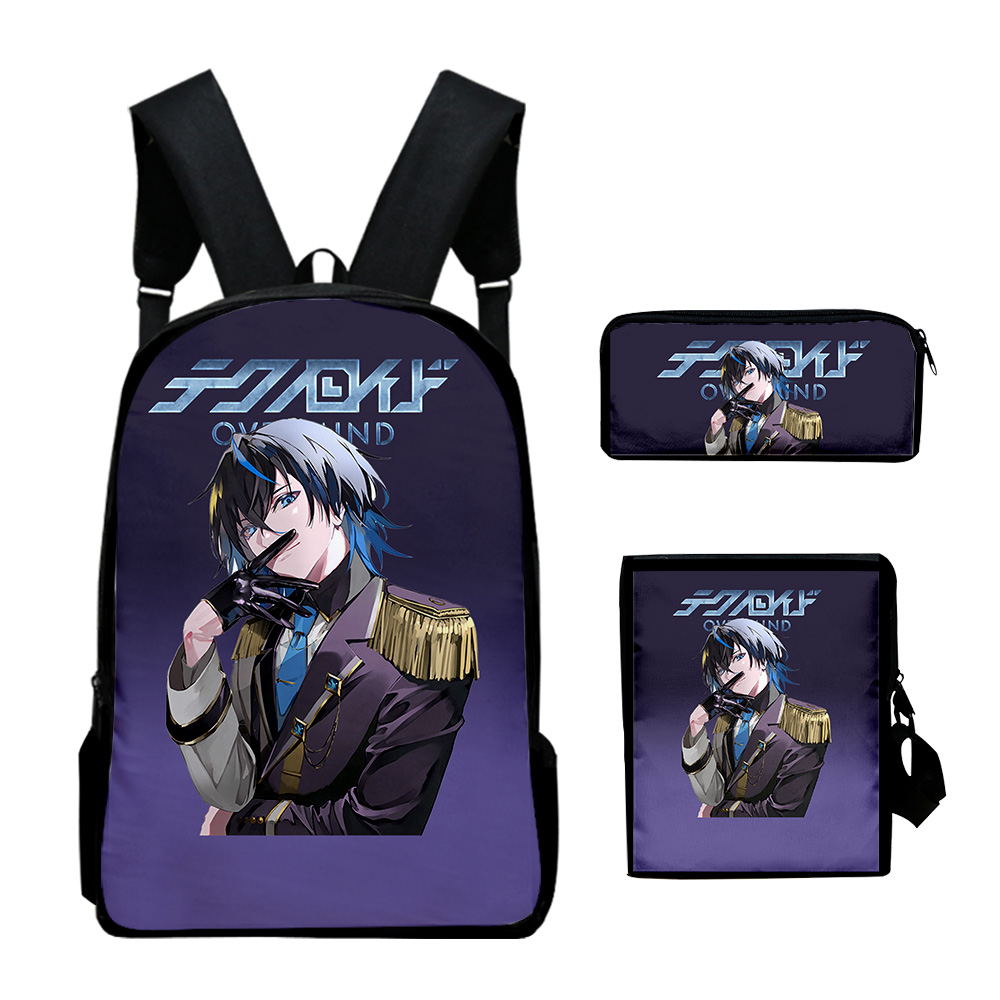 New Anime Technoroid Overmind Merch 3pcs/set Zipper Backpack 3D Print ...