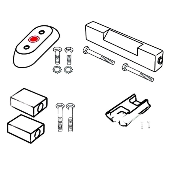 New Zinc Anode Kit Compatible with Johnson/Evinrude 50-112 HP Outboard Saltwater Marine Engine Drive Sacrificial Protection 5007089 PMC10189A