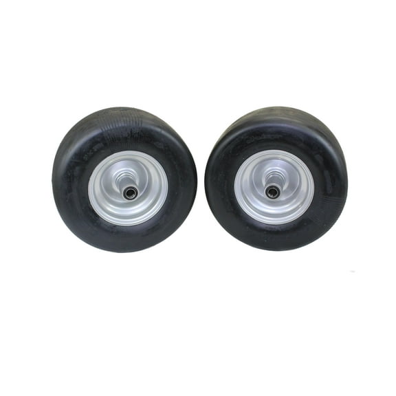 (New) Antego (Set of Two) Hustler Flat Free 13x6.50-6 Tires and Wheels