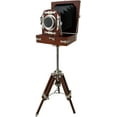 thumbnail image 1 of New Antique Vintage Look Film Camera Wooden Tripod Collectible Studio Gift Item Brown Color (22 Inches), 1 of 9