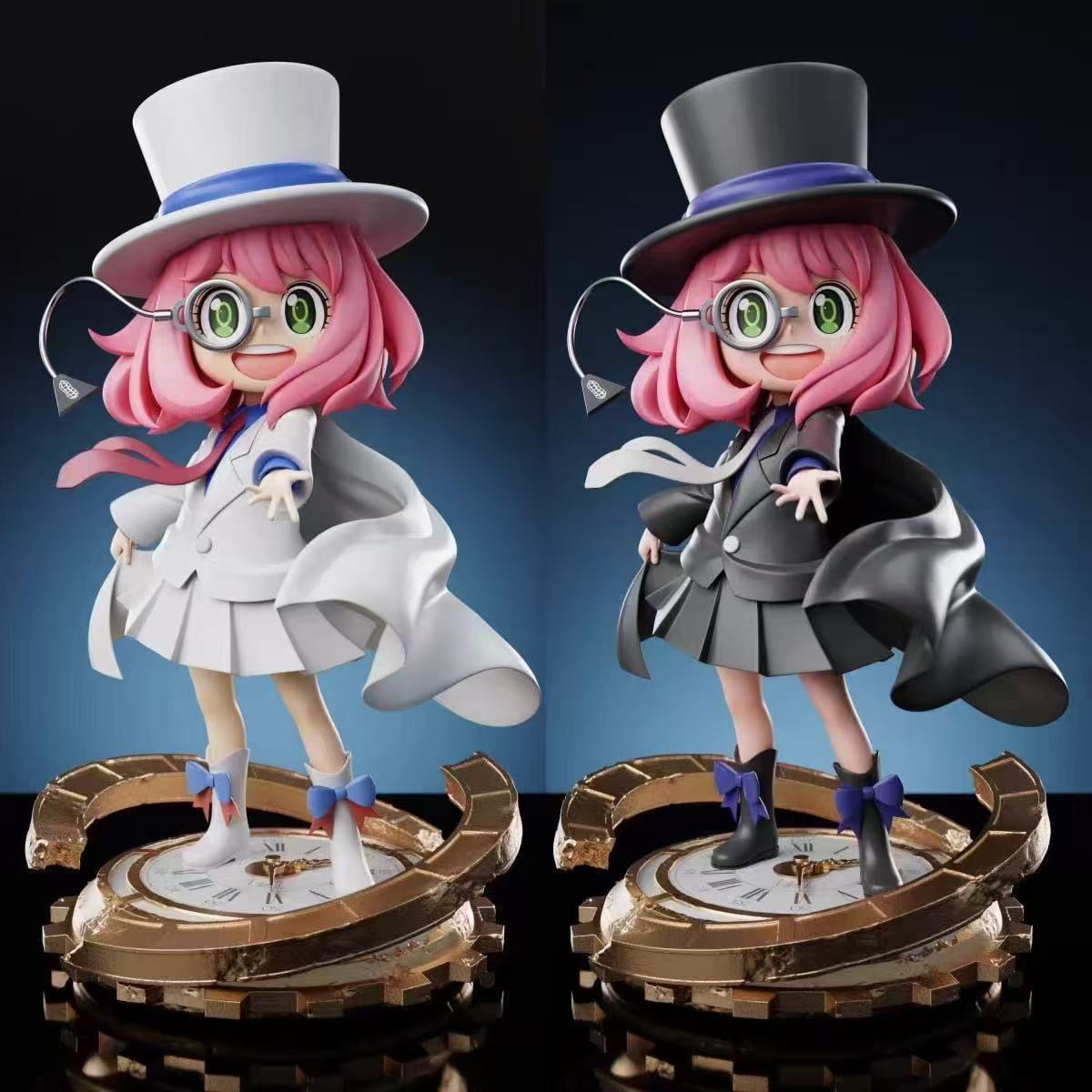 New Anya Figure, 2pc Standing Retro Suit Anya Forger Action Figure 19cm/7.5inch PVC Characters Handicrafts Souvenirs for Anime Fans Gifts