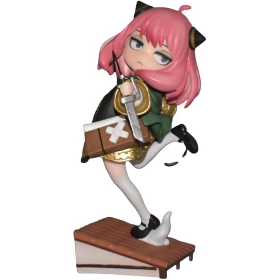 New Anya Figure, Anya COS Commander Ackerman Levi Anime Figures 18cm/7.1inch Handmade PVC Character Model Statue Decoration Ornament Gifts