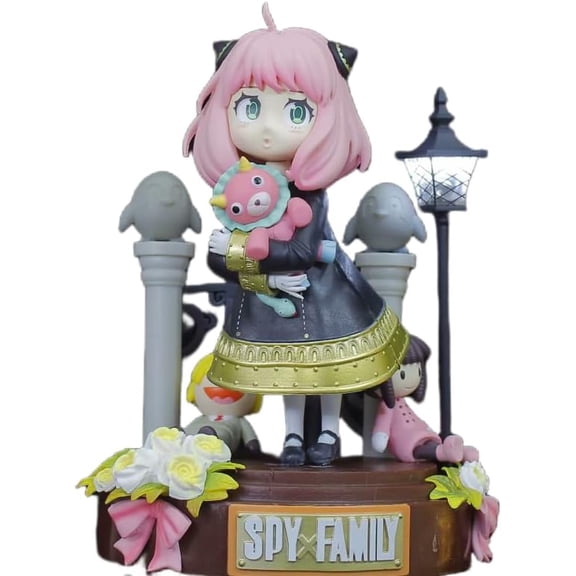 New Anya Figure Anya Forger Action Figures 19cm/7.5inch Handmade PVC Character Action Model Figure Statue Decoration Ornament Gifts