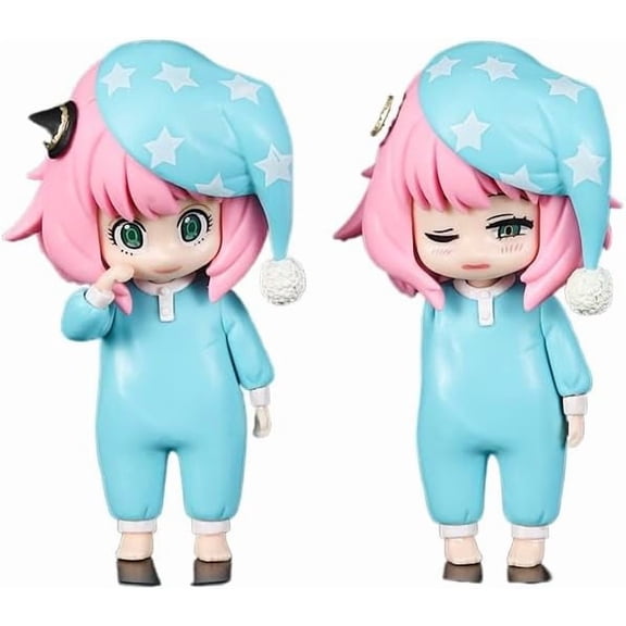New Anya Yor Forger Figure Two Sleepwear Anya Forger Action Figures 13cm/5.1inch Anime Character Collection Decor Statue Model Desktop Ornament Gifts