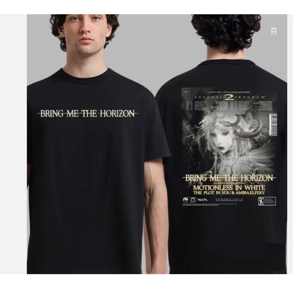 New Apparel Alternative Metal Band Ascension Program Tour Two Sided T-Shirt