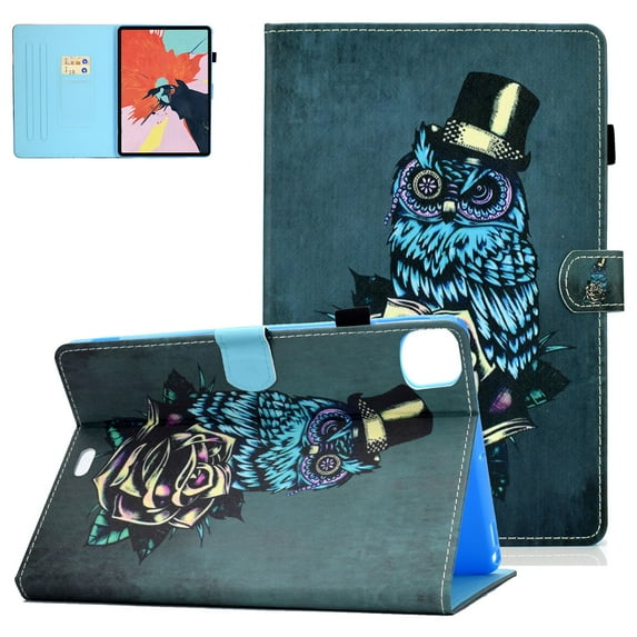 New Apple iPad Pro 11 Case 2020, Allytech PU Leather Slim Shell Multi Angle Viewing Stand Smart Cover Auto Sleep Wake Shockproof Protection Case for Apple iPad Pro 11 2nd Gen,Mr. Owl