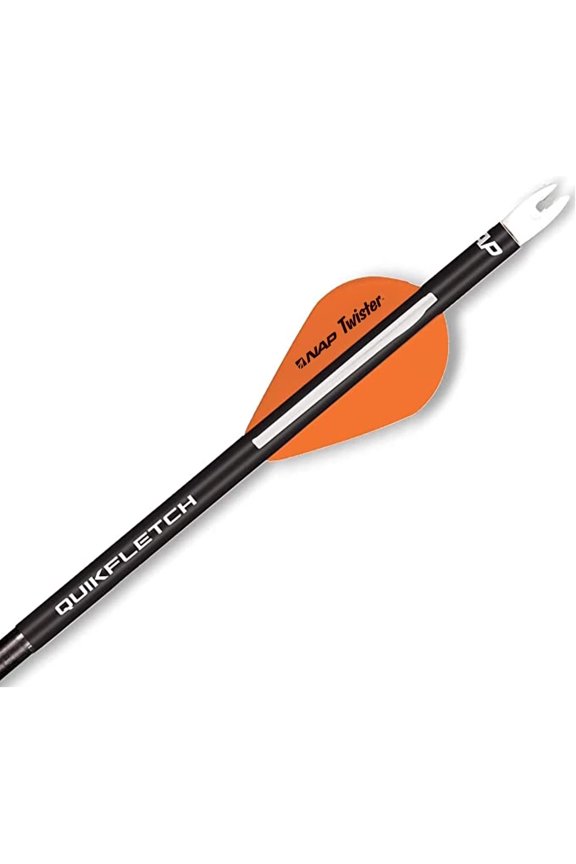 New Archery Product Twister Quickfletch 2" 3-Vane Stabilizing Fletch Orange