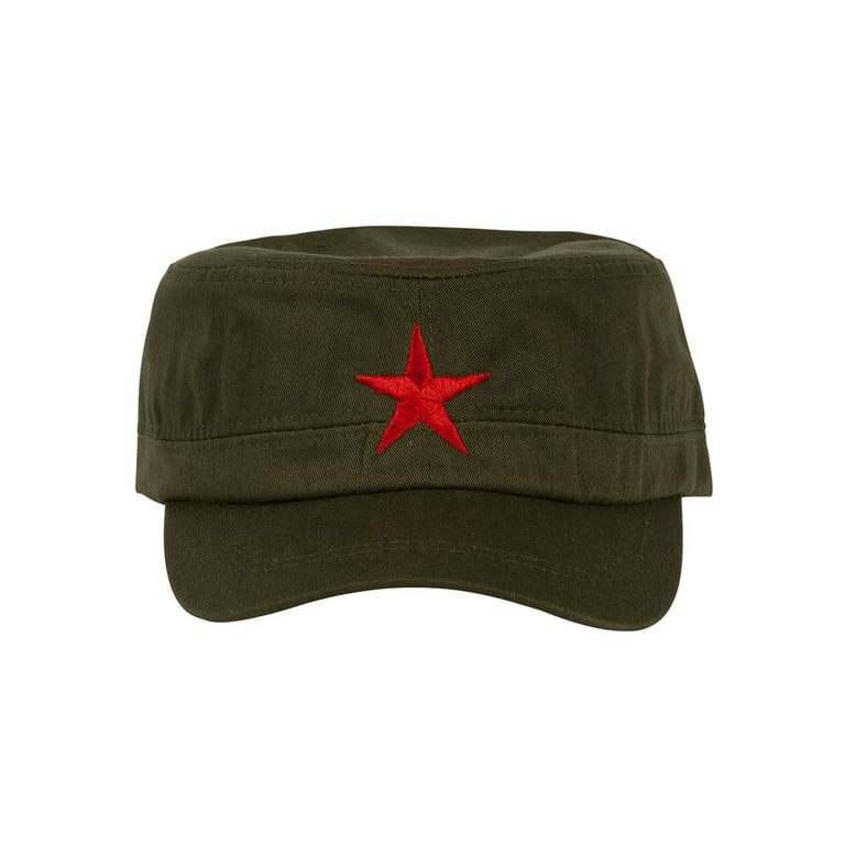 New Army Cadet Adjustable Hat w/ Red Star - Olive - Walmart.com