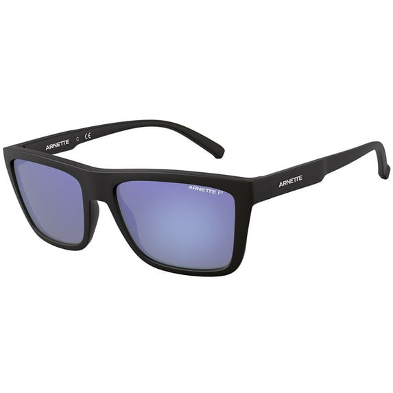 New Arnette Deep Ellum AN4262 Sunglasses 01/22 Mt Black Polarized Dark Grey 55mm