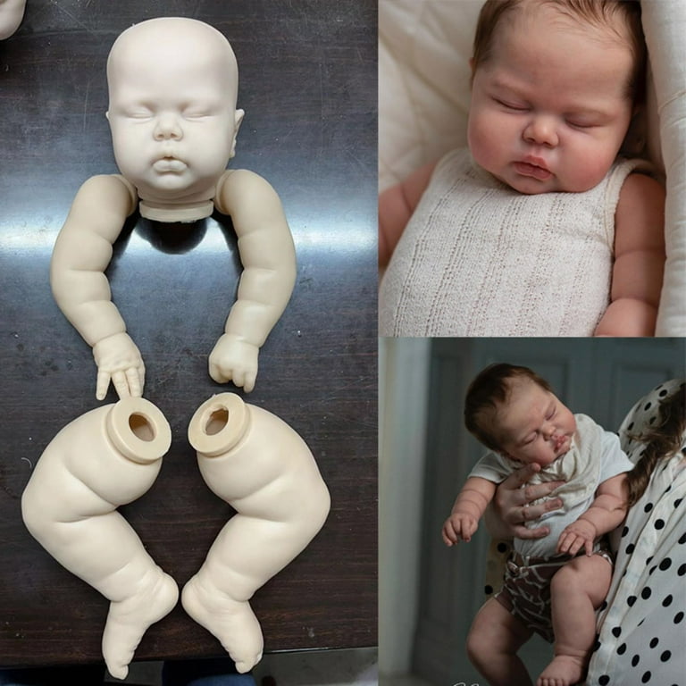 New Arrival 25inch Huge Size Reborn Doll Kit Pickle Fresh Color Soft Touch with Cloth Body Unfinished Doll Parts Walmart