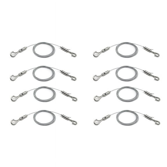 8 Pack Adjustable Picture Hanging Wire Heavy Duty Supports 50 Lbs Hanging Hardware, 2M X 1.5mm Stainless Steel Wire Rope