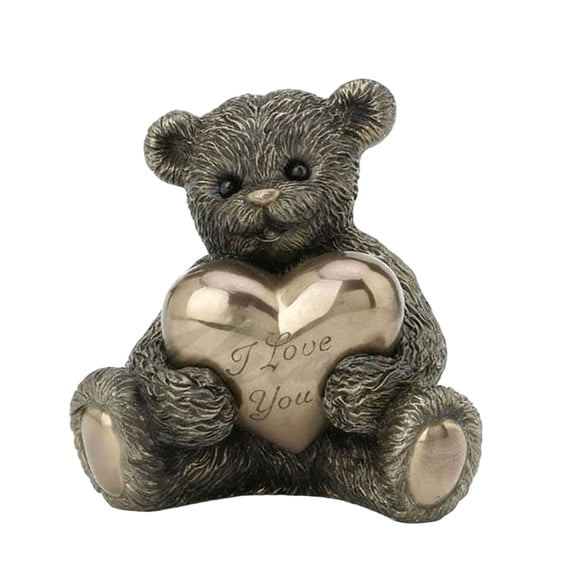 New Arrival Baby Bear I Love You Ornament, 1Pc Heart Decorative Figurine With Craftsmanship, Cute Bear Statue For Home Decor, Shelf Desk Accent, Thoughtful Gift For
