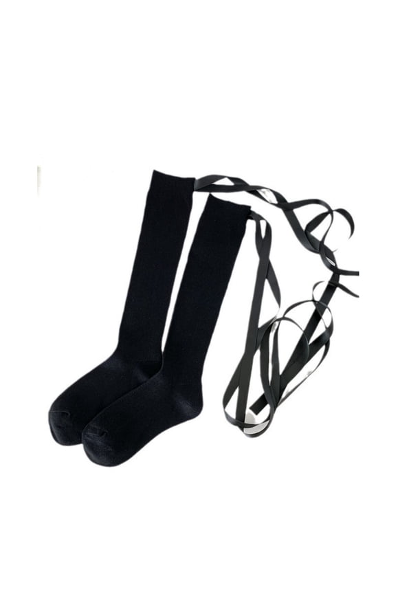 New Arrival Ballet Style Socks with Long Ties for Girls JK Style Socks for Girls