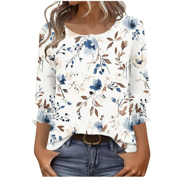 New Arrival Beifu Boho Tops For Women Plus Size Womens Tops Casual Cotton Women Blouses Summer Casual Cotton V Neck T Shirts Women Half Sleeve Spring Clothes