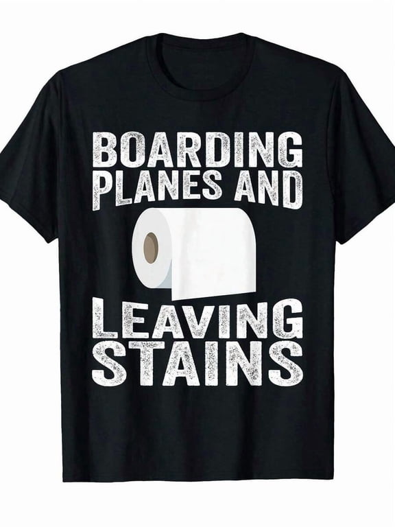【New Arrival】Boarding Planes Travel Lover Funny Vintage Text Graphic T-Shirt, Unisex Cotton Crew Neck Airplane Vacation Casual Tee, Travel Adventurer Novelty Gift