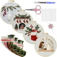 New Arrival Christmas Embroidery Kit With Embroidery Hoop 2024 New Easy