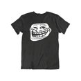 thumbnail image 1 of 【New Arrival】Classic Troll Face Funny Internet Meme Graphic T-Shirt, Humorous Trollface Unisex Black Short Sleeve Tee, 1 of 5