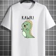 thumbnail image 1 of 【New Arrival】Cute Rawr! Dinosaur Black T-Shirt, 1 of 8