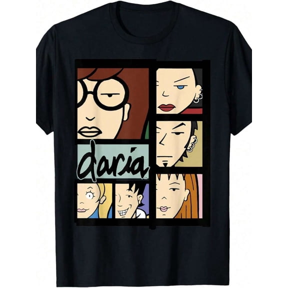 【New Arrival】Daria MTV 90s Classic Cartoon Graphic T-Shirt | Cynical Wit Animated Series Fan Tee