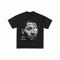 thumbnail image 1 of 【New Arrival】Derrick Rose Graphic T Shirt Men Vintage Basketball Star Portrait Print Oversized Streetwear Hip Hop Casual Cotton Short Sleeve Tees Tops, 1 of 6