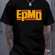 New Arrival EPMD Old School Hip Hop T-Shirt, 90s Rap Group Logo Tee, White Cotton Casual Streetwear Shirt