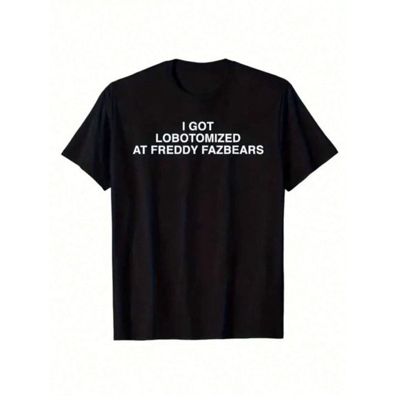 【New Arrival】Funny Dark Humor Meme Text Graphic T-Shirt, Viral Internet Meme Unisex Black Short Sleeve Tee