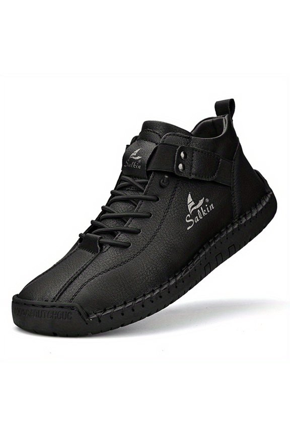 New Arrival Handmade Men's Business Casual Shoes Outdoor Spring And Fall Ankle Boots Breathable Men's Shoes Comfortable Slip Resistant Walking Shoes for Daily Winter Ankle Boots, Non-Slip Soft Sole