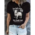 thumbnail image 1 of 【New Arrival】He Left The 99 To Find Me Lamb Matthew 18:12-14 Christian Graphic T-Shirt, Women Faith Casual Short Sleeve Tee, 1 of 9