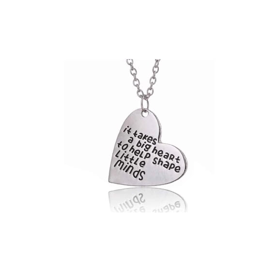 New Arrival It Takes A Big Heart To Help Shape Little Minds Pendant Necklace Pack of 5
