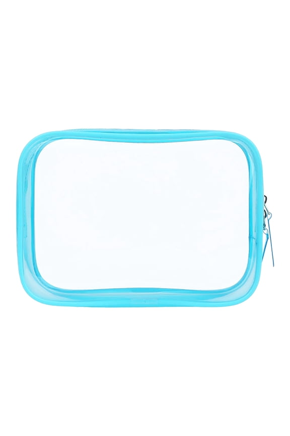 New Arrival! Kaonry Blue Transparent Makeup Bag/Storage Bag， Waterproof Cosmetic Bag Transparent Large-Capacity Travel Portable Storage Bag