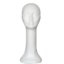 New Arrival！ Kaonry Head Model Hat Wig Hat Stand， Long Neck Mannequin Wig Head Display Hat Cap Holder White Female Model