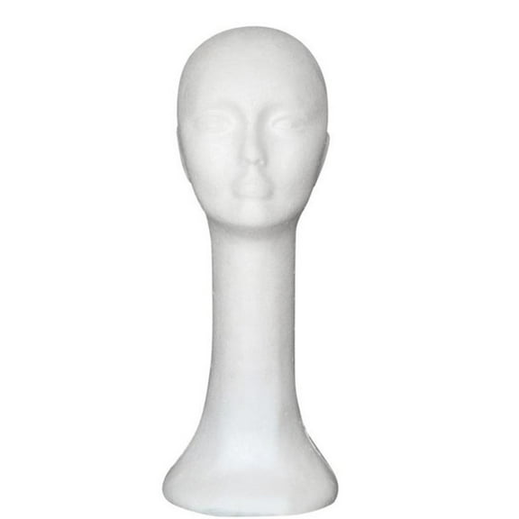 New Arrival！ Kaonry Head Model Hat Wig Hat Stand， Long Neck Mannequin Wig Head Display Hat Cap Holder White Female Model