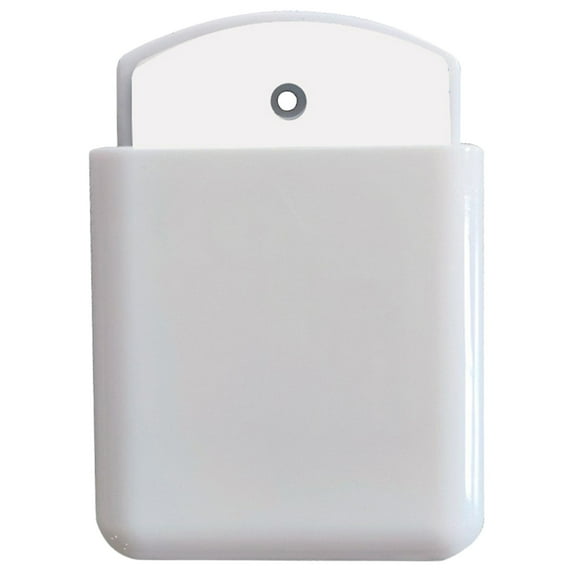 New Arrival! Kaonry White Wall-Mounted Remote Control, Wall Mount Remote Control Holder Adhesive Tv Conditioner Remote Control Holder Holder Hanging Storage Container for Home School