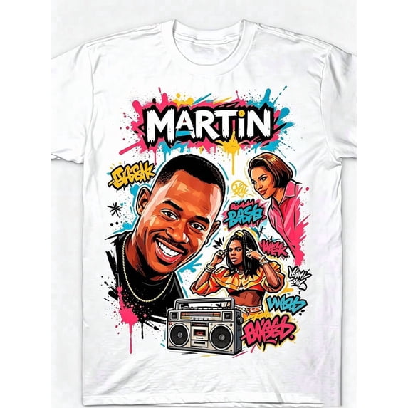 【New Arrival】Martin Show 90s Sitcom Graphic T-Shirt – Retro Urban Hip-Hop Unisex Tee