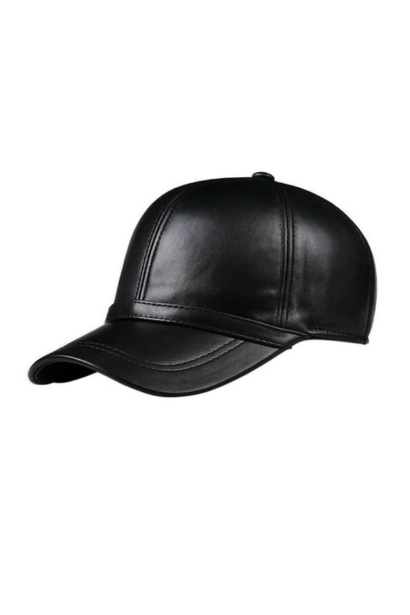 New Arrival Men Genuine Sheepskin Baseball Cap Brand Casual 100% Real Leather Cap Male Father's Hats Adjustable ,Fashion