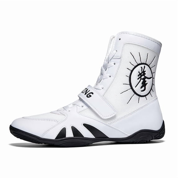 New Arrival Men'S Plus Size High-Top Professional Training Anti-Slip Cushioned Wrestling Shoes Durable Boxing Shoes