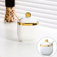 thumbnail image 1 of New Arrival! Miyuadkai Ceramic spice box white: Ceramic Sugar Bowl Container with Lid and Spoon Seasoning Box Ceramic Condiment Pot Condiment Jar for Coun, 1 of 9