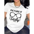 thumbnail image 1 of 【New Arrival】Picture It Sicily 1922 Eyeglass Graphic T-Shirt, Cotton Crew Neck Short Sleeve Tee, Golden Girls Tv Show Fan Casual Wear Classic Sitcom Lover Gift, 1 of 10