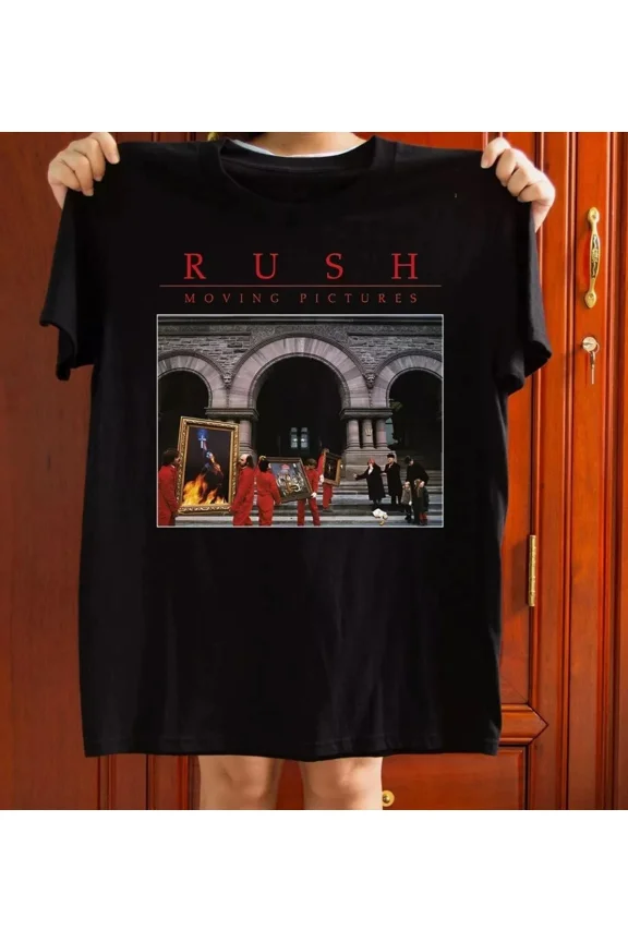 New Arrival Rush Moving Pictures Graphic Unisex Russet T-shirt Size S-5XL