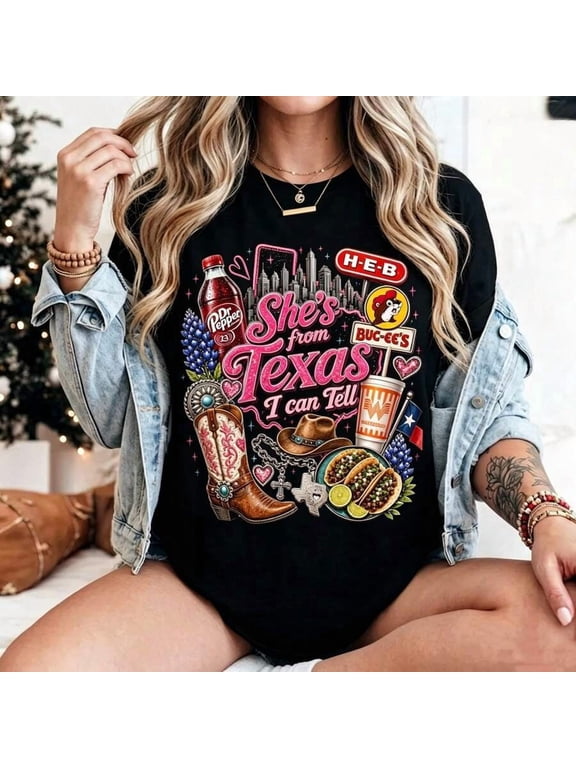 【New Arrival】She's from Texas I Can Tell T-Shirt – Southern Pride Graphic Tee