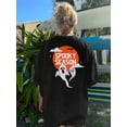 thumbnail image 1 of 【New Arrival】Spooky Season Ghost Bat Graphic T-Shirt, Cotton Crew Neck Short Sleeve Tee, Halloween Casual Wear Holiday Party Lover Gift, 1 of 6