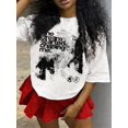 thumbnail image 1 of 【New Arrival】The Dream Started Chasing Me Graphic T-Shirt, Vintage Fingerprint Distressed Crewneck Short Sleeve Tee, Unisex Streetwear Casual Top, 1 of 10