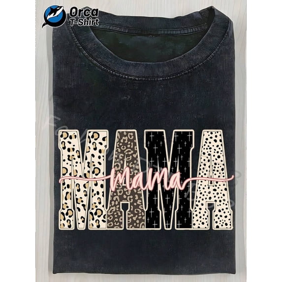 【New Arrival】Trendy Mama Leopard & Cross Print T-Shirt | Unique Mother's Day Gift Tee